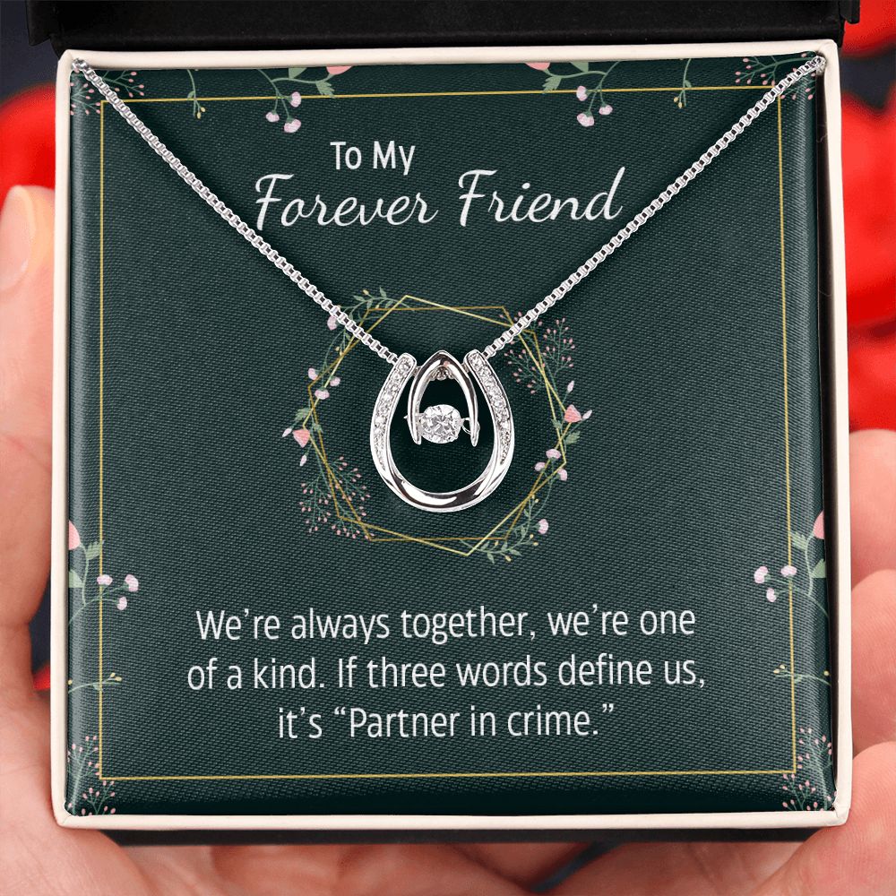 Lucky in Love Necklace, Best Friend, Forever Friend, Bestie, BFF