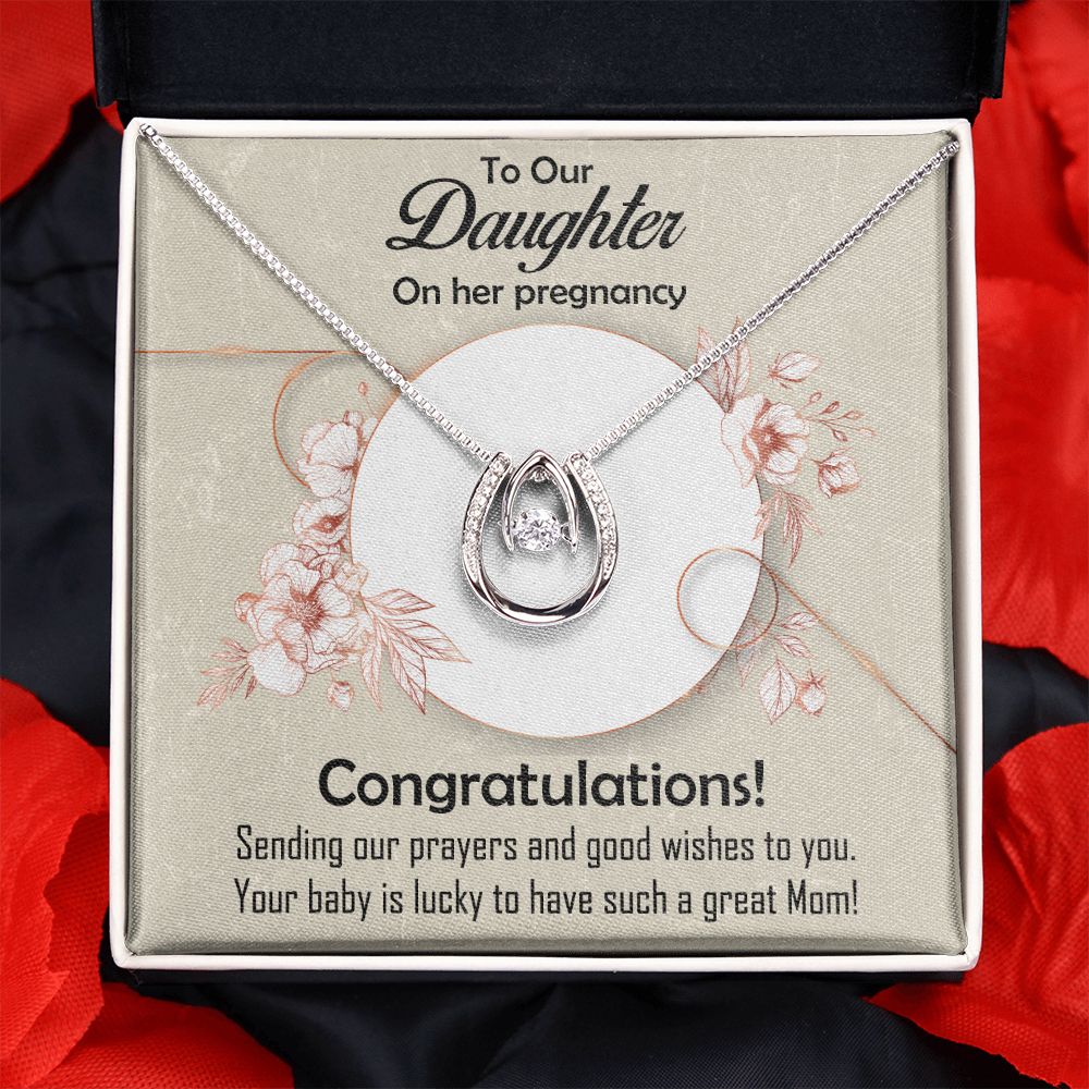 Lucky in Love Necklace, Jewelry, Gift, Daughter, Pregnancy - YERTIZZ.COM