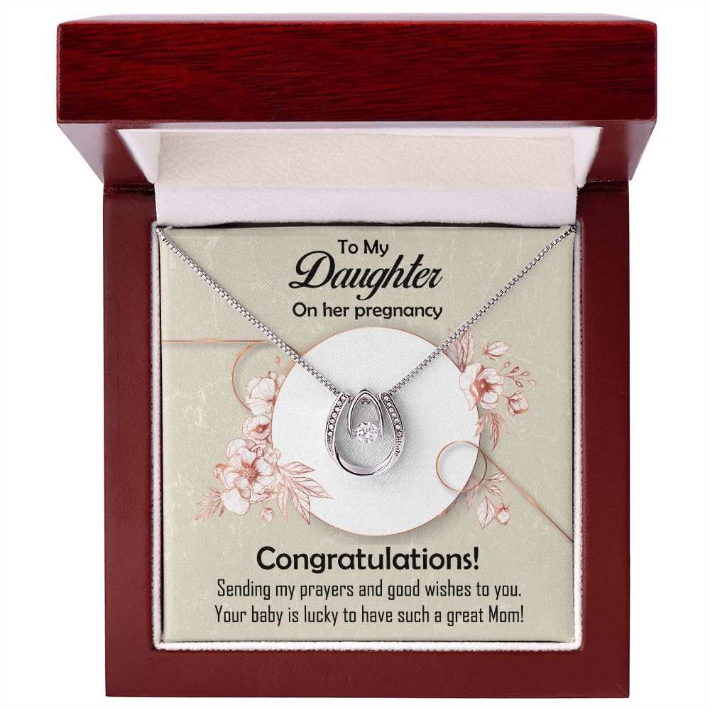 Lucky in Love Necklace, Jewelry, Gift, Daughter, Pregnancy - YERTIZZ.COM