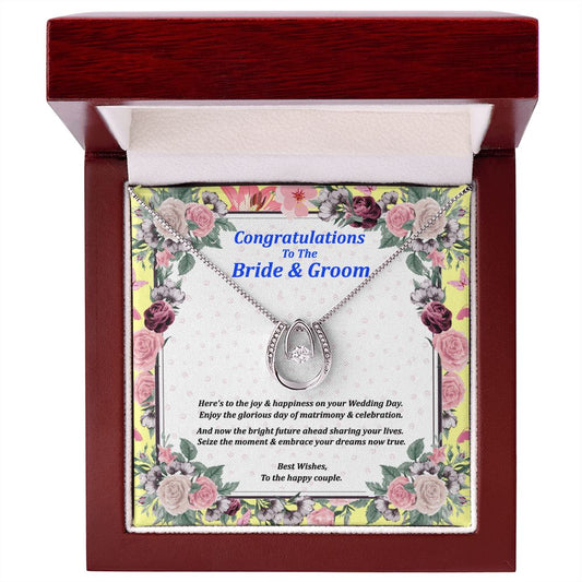 Lucky In Love Necklace, Jewelry, Gift, Wedding, Bride, Groom