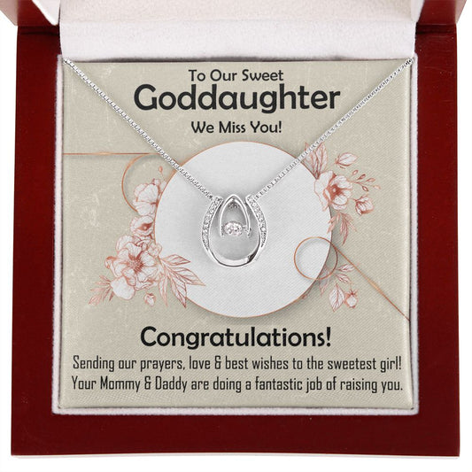 Lucky in Love Necklace, Jewelry, Gift, Goddaughter, Sorry, Miss You, Congratulations - YERTIZZ.COM