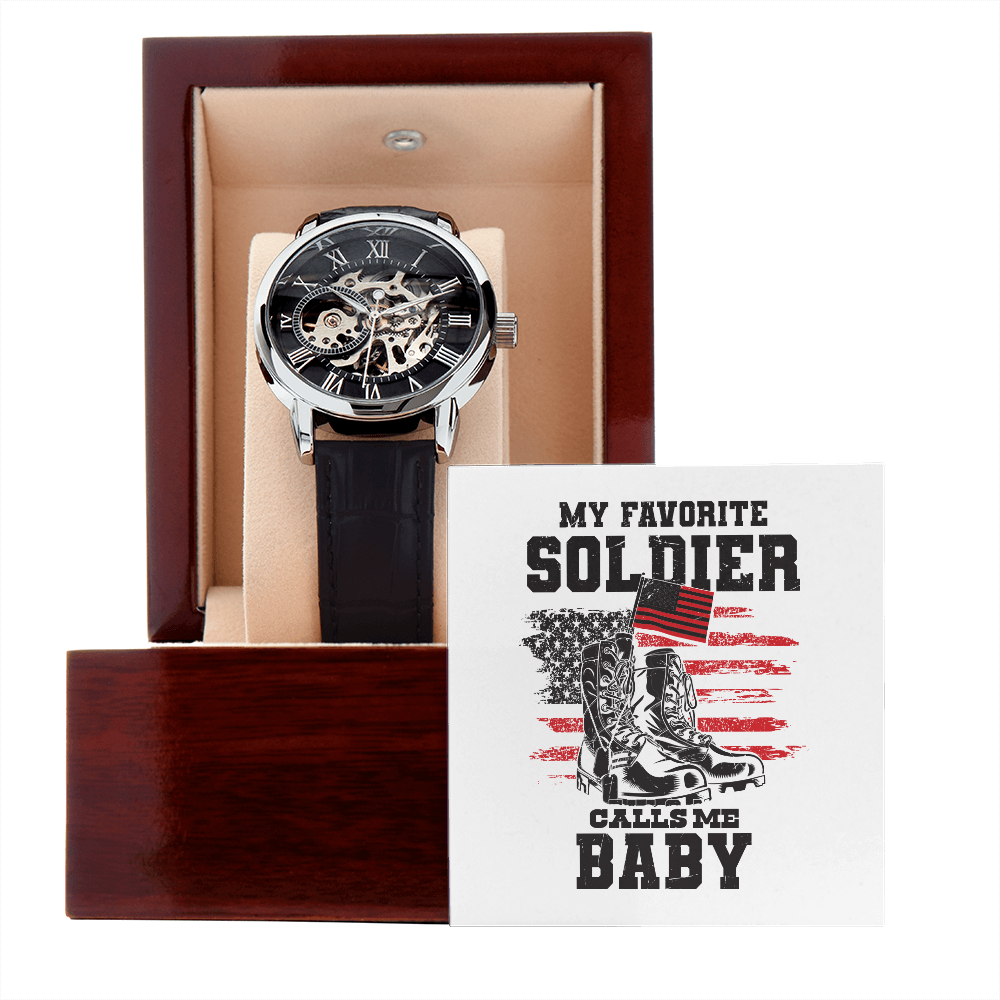 Men's Openwork Watch, Army Wife, Wife, Soldier - YERTIZZ.COM