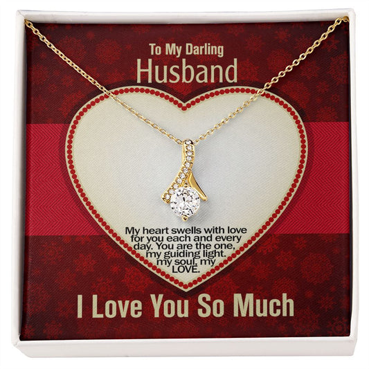 To My Darling Husband, I Love You So Much, Alluring Beauty Necklace, Jewelry Gift - YERTIZZ.COM