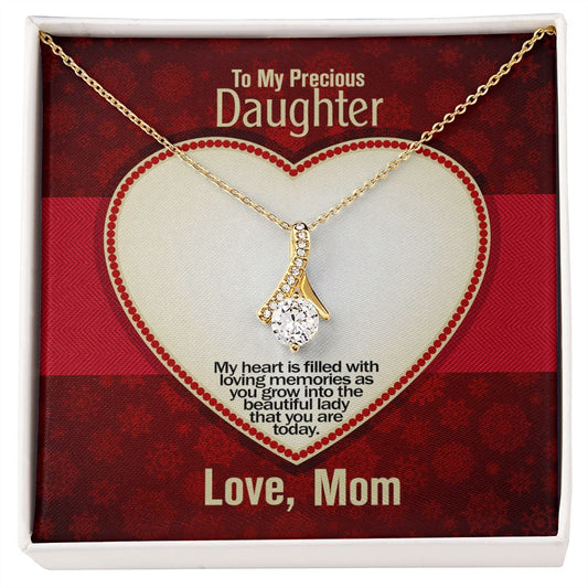 To My Precious Daughter, Alluring Beauty Necklace, Jewelry Gift - YERTIZZ.COM