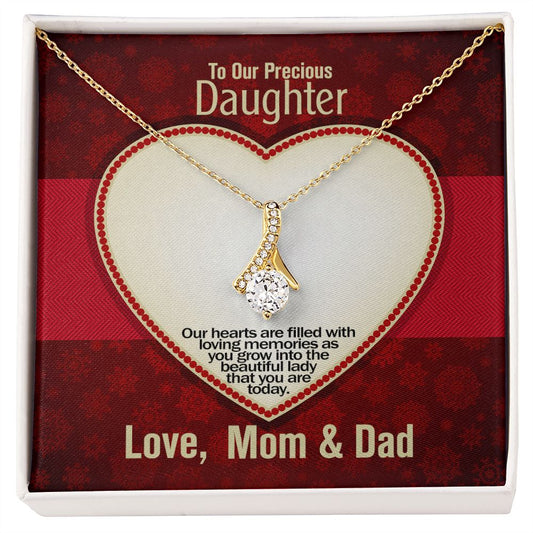 To Our Precious Daughter, Alluring Beauty Necklace, Jewelry Gift - YERTIZZ.COM