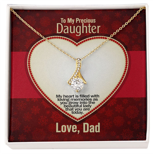 To My Precious Daughter, Alluring Beauty Necklace, Jewelry Gift - YERTIZZ.COM