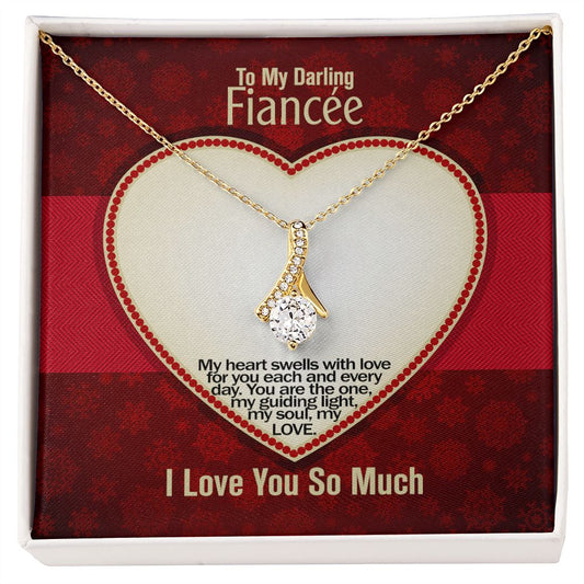 To My Darling Fiancée, I love you so Much, Alluring Beauty Necklace, Jewelry Gift - YERTIZZ.COM
