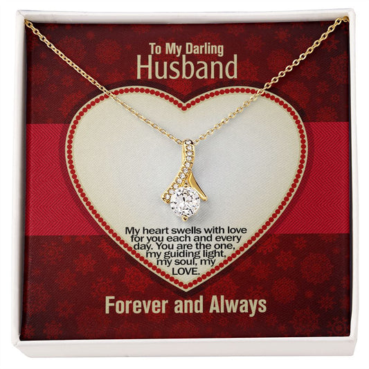 To My Darling Husband, Forever and Always, Alluring Beauty Necklace, Jewelry Gift - YERTIZZ.COM