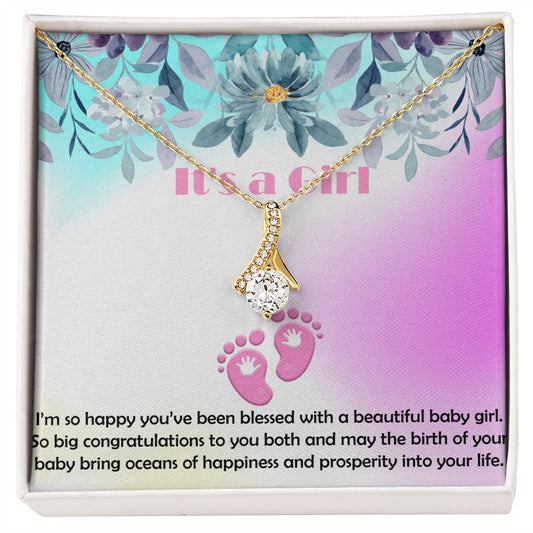 Alluring Beauty Necklace, Jewelry Gift, It's a Girl