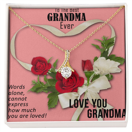 Alluring Beauty Necklace, Best Grandma Ever, Jewelry, Gift, Grandmother - YERTIZZ.COM