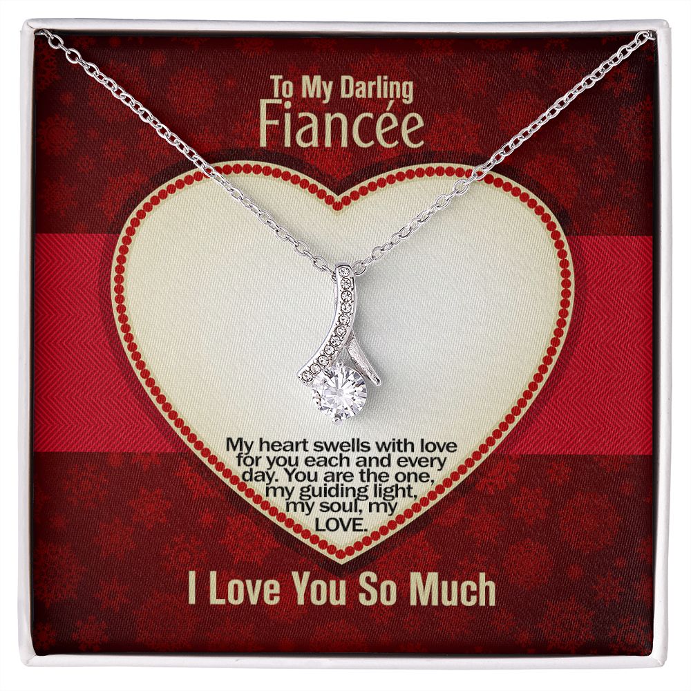 To My Darling Fiancée, I love you so Much, Alluring Beauty Necklace, Jewelry Gift - YERTIZZ.COM