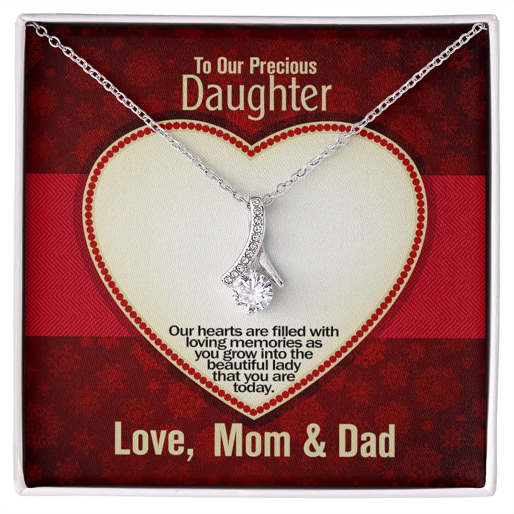 To Our Precious Daughter, Alluring Beauty Necklace, Jewelry Gift - YERTIZZ.COM