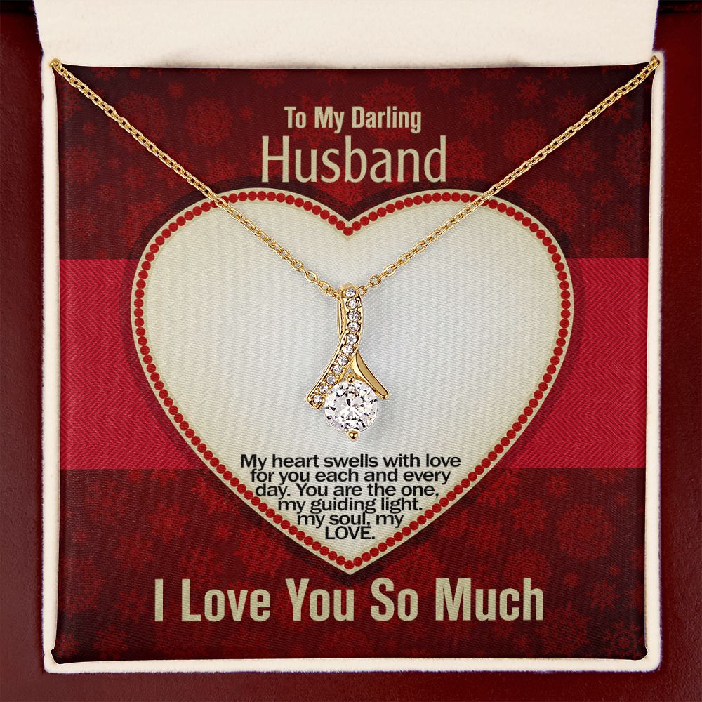 To My Darling Husband, I Love You So Much, Alluring Beauty Necklace, Jewelry Gift - YERTIZZ.COM