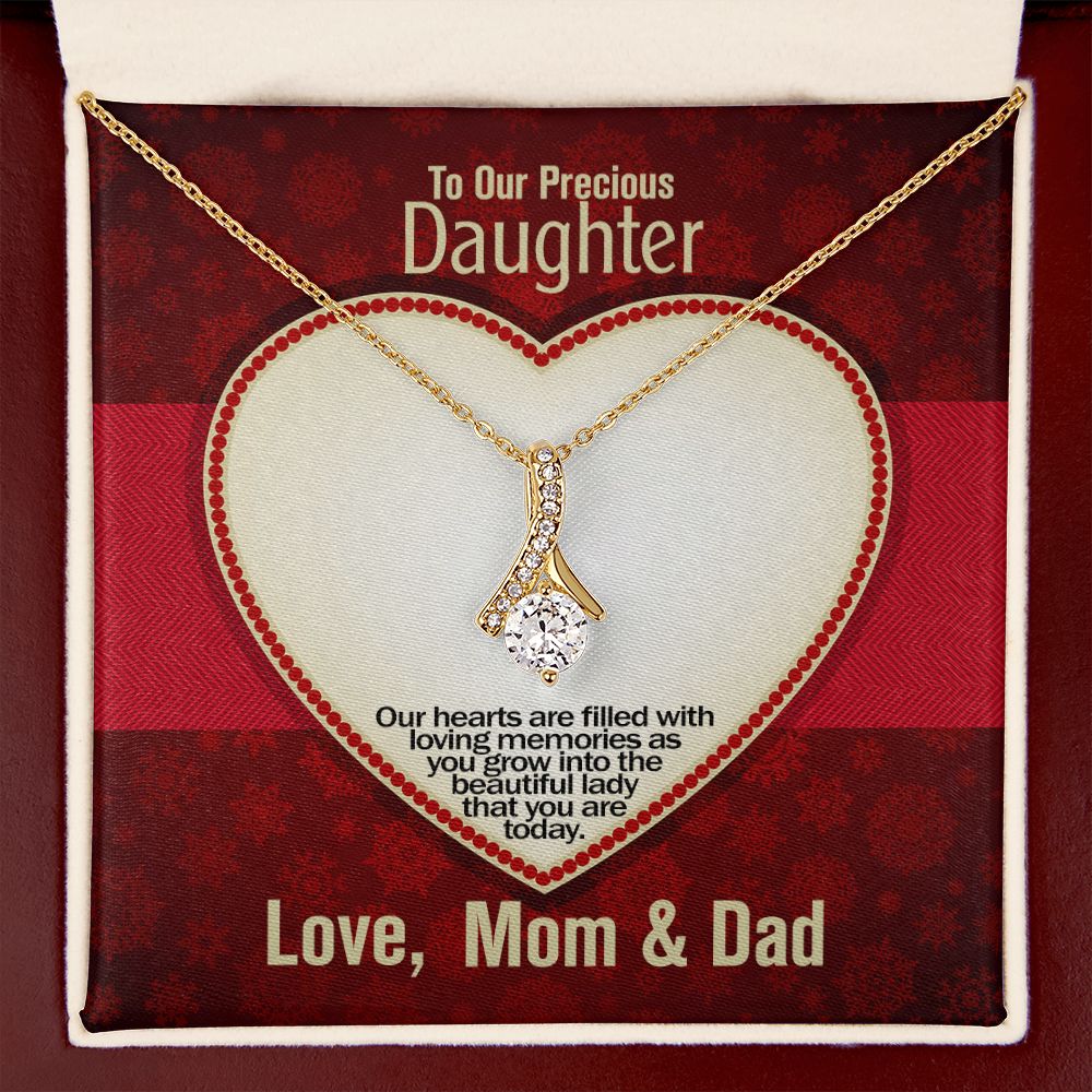 To Our Precious Daughter, Alluring Beauty Necklace, Jewelry Gift - YERTIZZ.COM