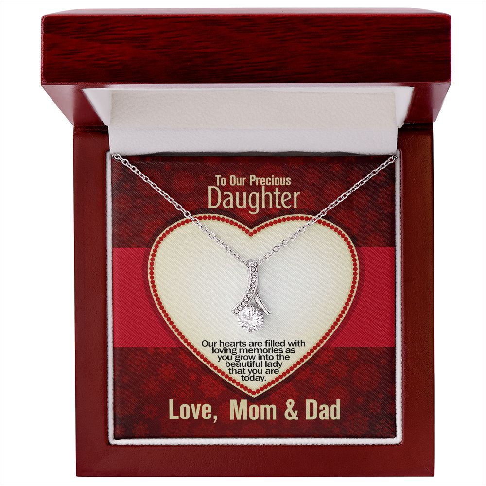 To Our Precious Daughter, Alluring Beauty Necklace, Jewelry Gift - YERTIZZ.COM