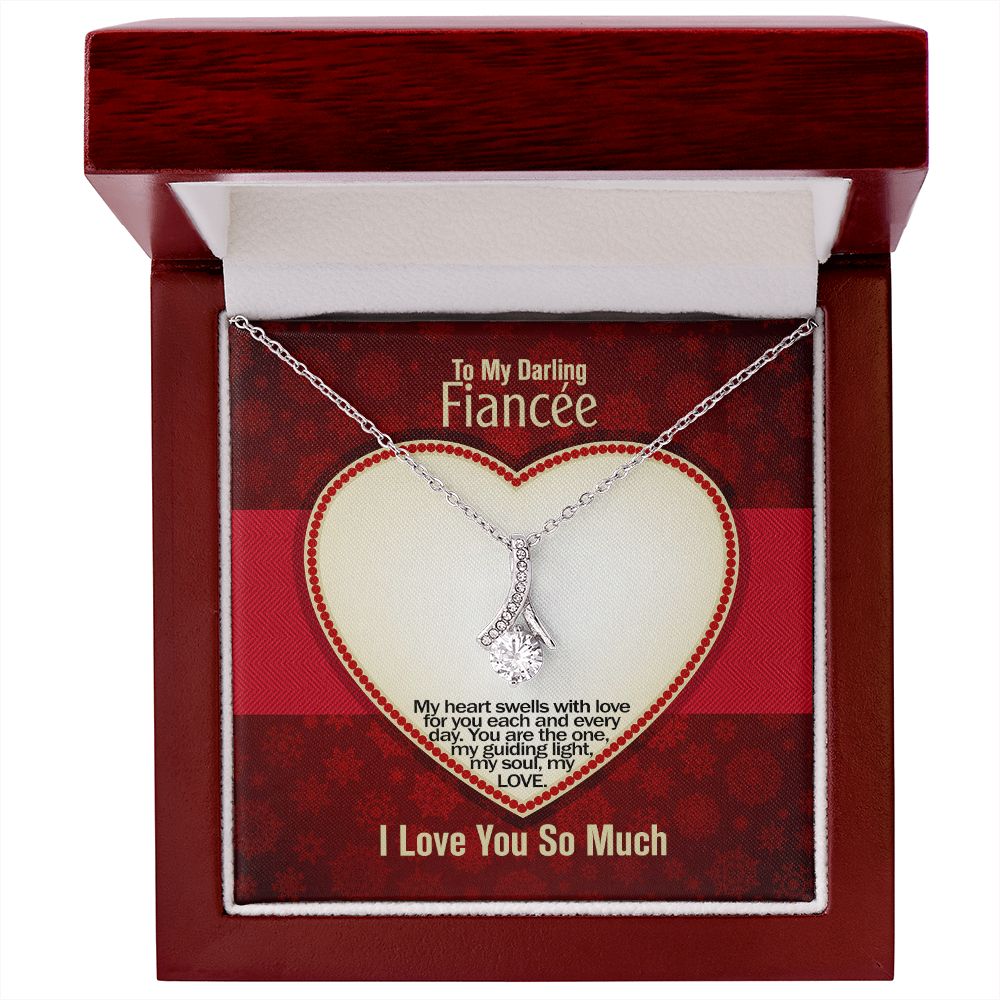To My Darling Fiancée, I love you so Much, Alluring Beauty Necklace, Jewelry Gift - YERTIZZ.COM