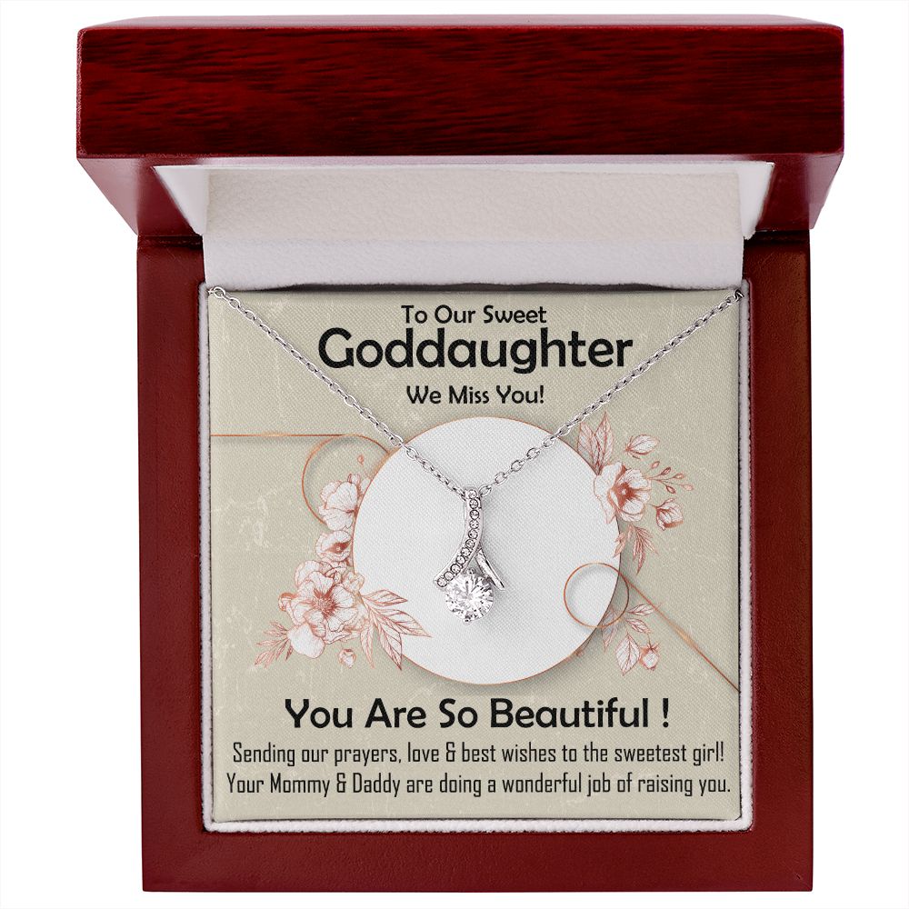 Alluring Beauty Necklace, Jewelry Gift, Godddaughter, Sorry, Miss You