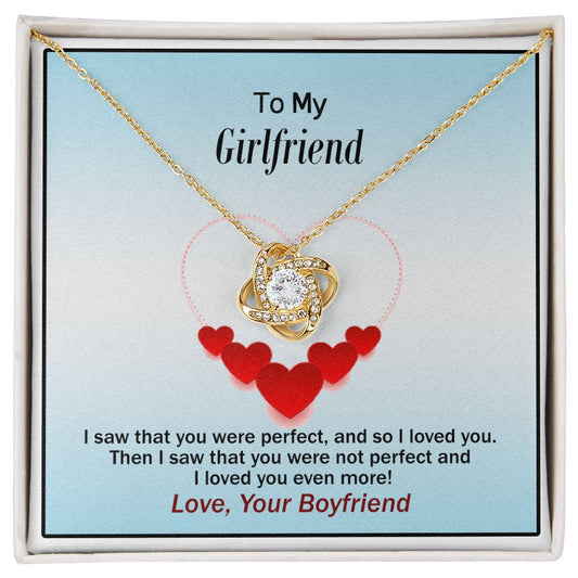 Love Knot Necklace, Valentines, Jewelry Gift, To My Girlfriend - YERTIZZ.COM