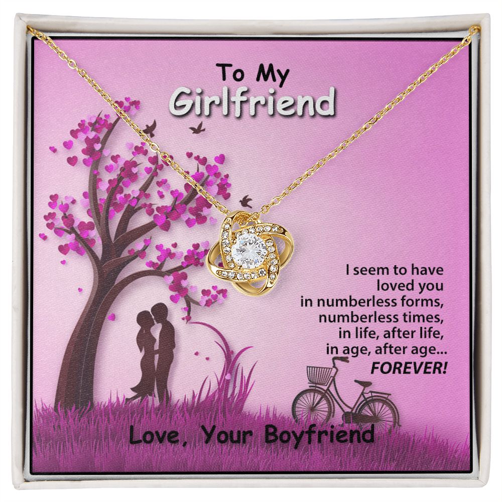 Love Knot Necklace, Valentines, Jewelry Gift, To Girlfriend - YERTIZZ.COM
