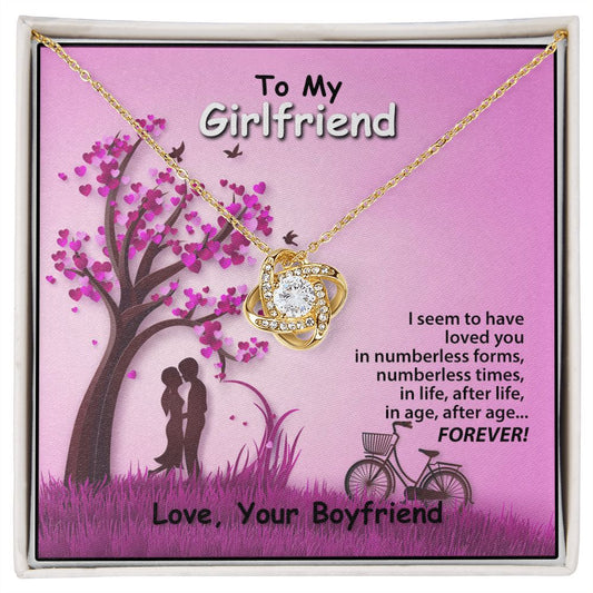 Love Knot Necklace, Valentines, Jewelry Gift, To Girlfriend - YERTIZZ.COM