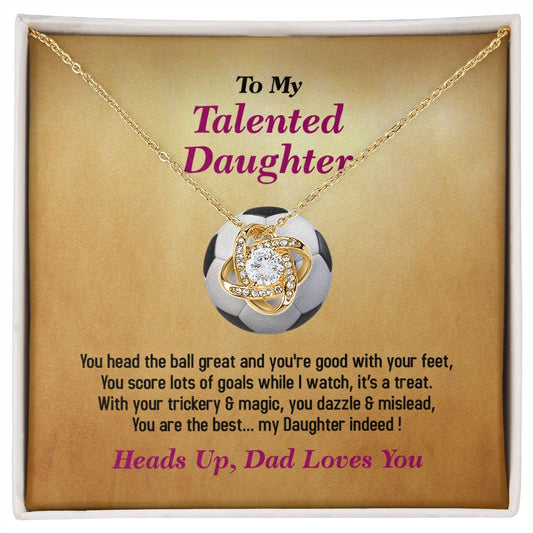 To My Talented Daughter, Love Knot Necklace, Jewelry Gift - YERTIZZ.COM