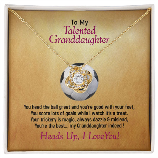 To My Talented Granddaughter-I Love You, Love Knot Necklace, Jewelry Gift - YERTIZZ.COM