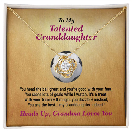 To My Talented_Granddaughter, Love Knot Necklace, Jewelry Gift - YERTIZZ.COM
