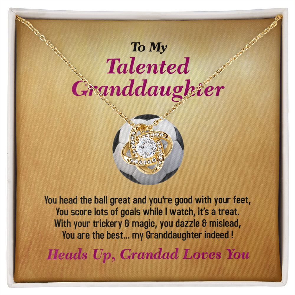To My Talented_Granddaughter, Love Knot Necklace, Jewelry Gift - YERTIZZ.COM