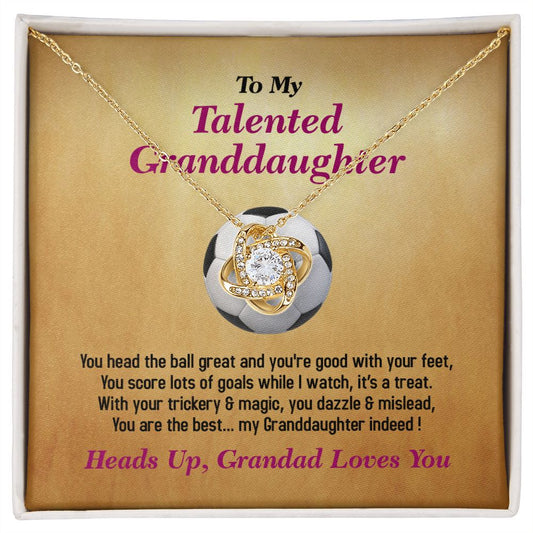 To My Talented_Granddaughter, Love Knot Necklace, Jewelry Gift - YERTIZZ.COM