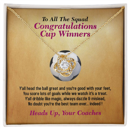 To All The Squad-From Your Coaches, Love Knot Necklace, Jewelry Gift - YERTIZZ.COM
