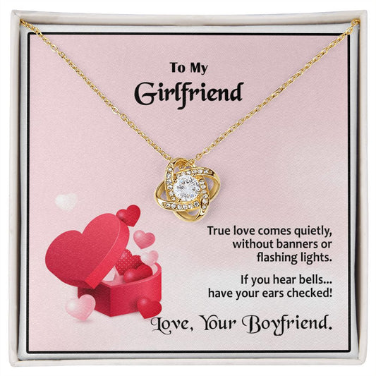 Love Knot Necklace, Valentines, Jewelry Gift, Girlfriend - YERTIZZ.COM