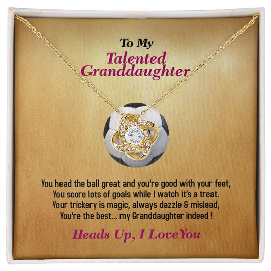 To My Talented_Granddaughter, Love Knot Necklace, Jewelry Gift - YERTIZZ.COM