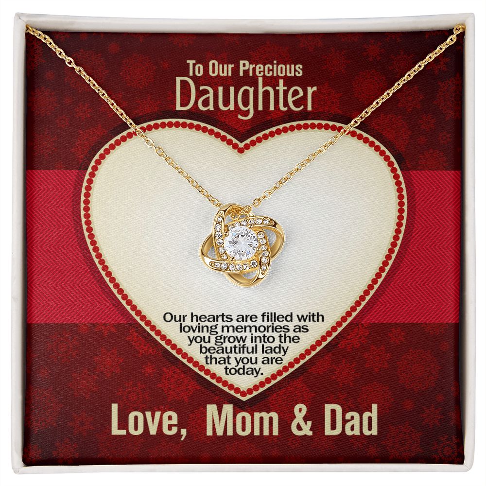 To Our Precious Daughter, Forever Love Necklace, Jewelry, Gift - YERTIZZ.COM