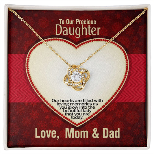 To Our Precious Daughter, Forever Love Necklace, Jewelry, Gift - YERTIZZ.COM
