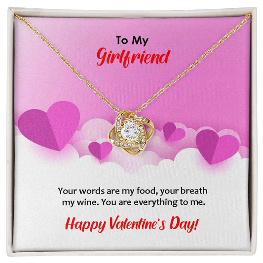 Love Knot Necklace, Valentines, Jewelry Gift, To My Girlfriend - YERTIZZ.COM