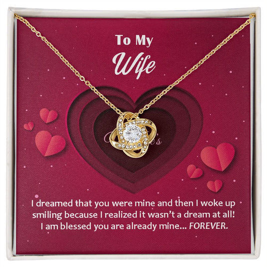 Love Knot Necklace, Valentines, Jewelry Gift, To My Wife - YERTIZZ.COM