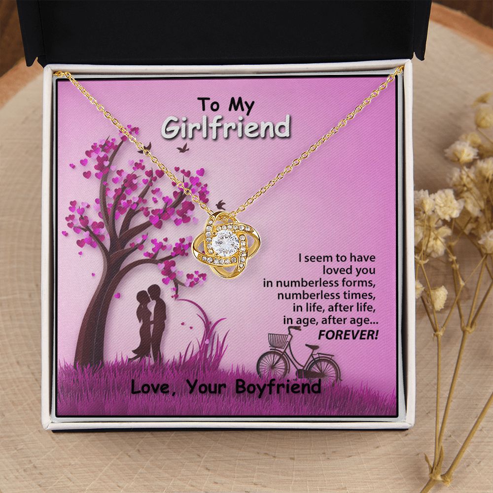 Love Knot Necklace, Valentines, Jewelry Gift, To Girlfriend - YERTIZZ.COM
