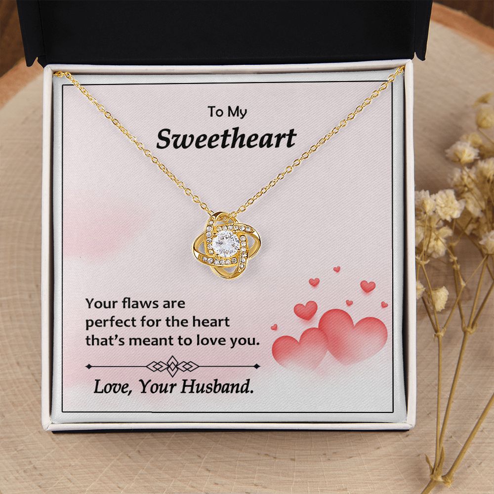 Love Knot Necklace, Valentines, Jewelry Gift, Sweetheart - YERTIZZ.COM