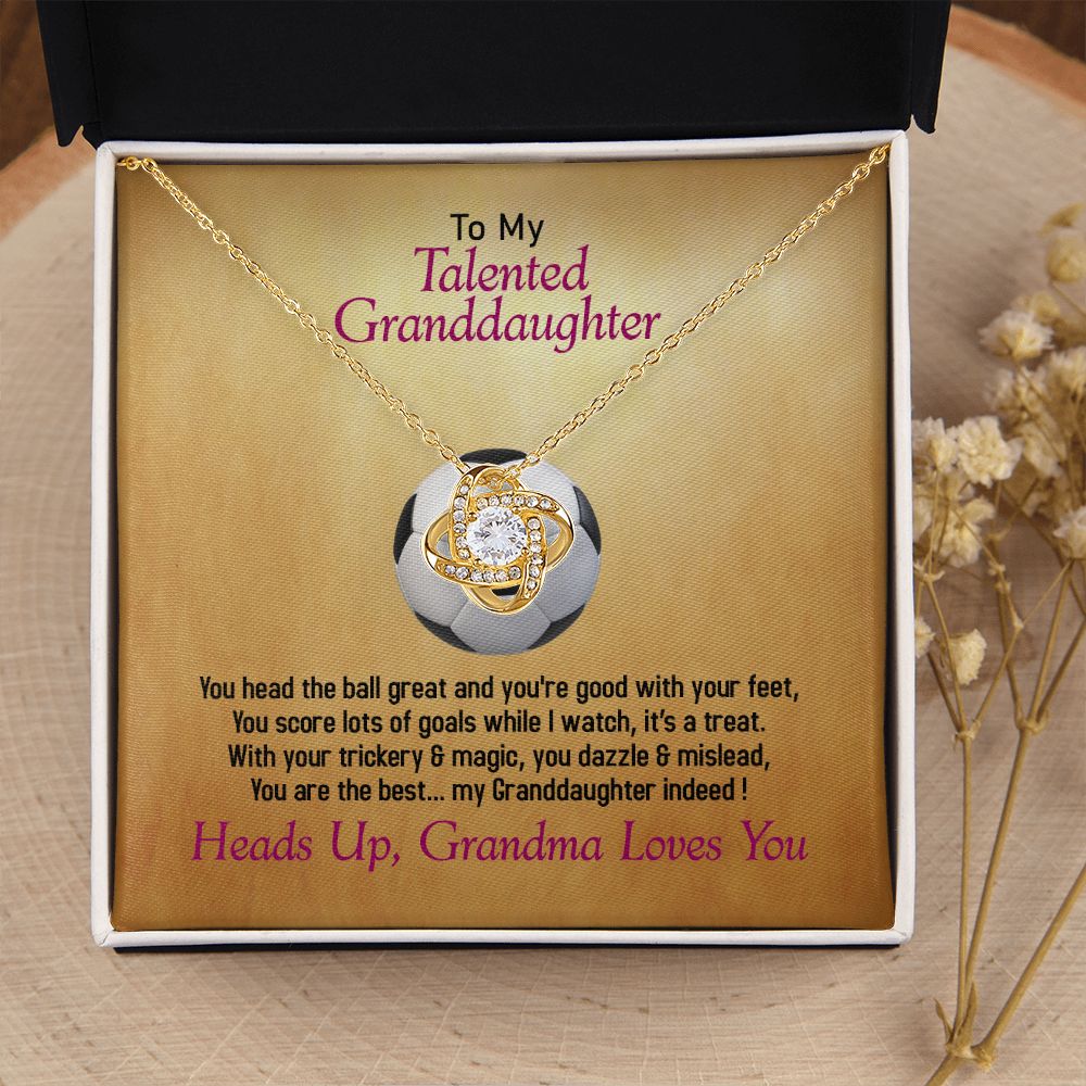 To My Talented Granddaughter, Love Knot Necklace, Jewelry Gift - YERTIZZ.COM