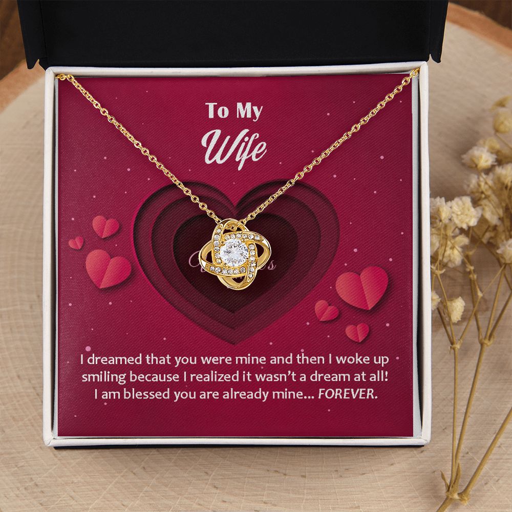 Love Knot Necklace, Valentines, Jewelry Gift, To My Wife - YERTIZZ.COM