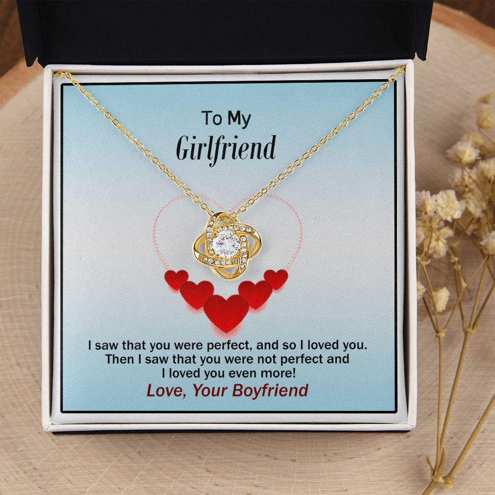 Love Knot Necklace, Valentines, Jewelry Gift, To My Girlfriend - YERTIZZ.COM