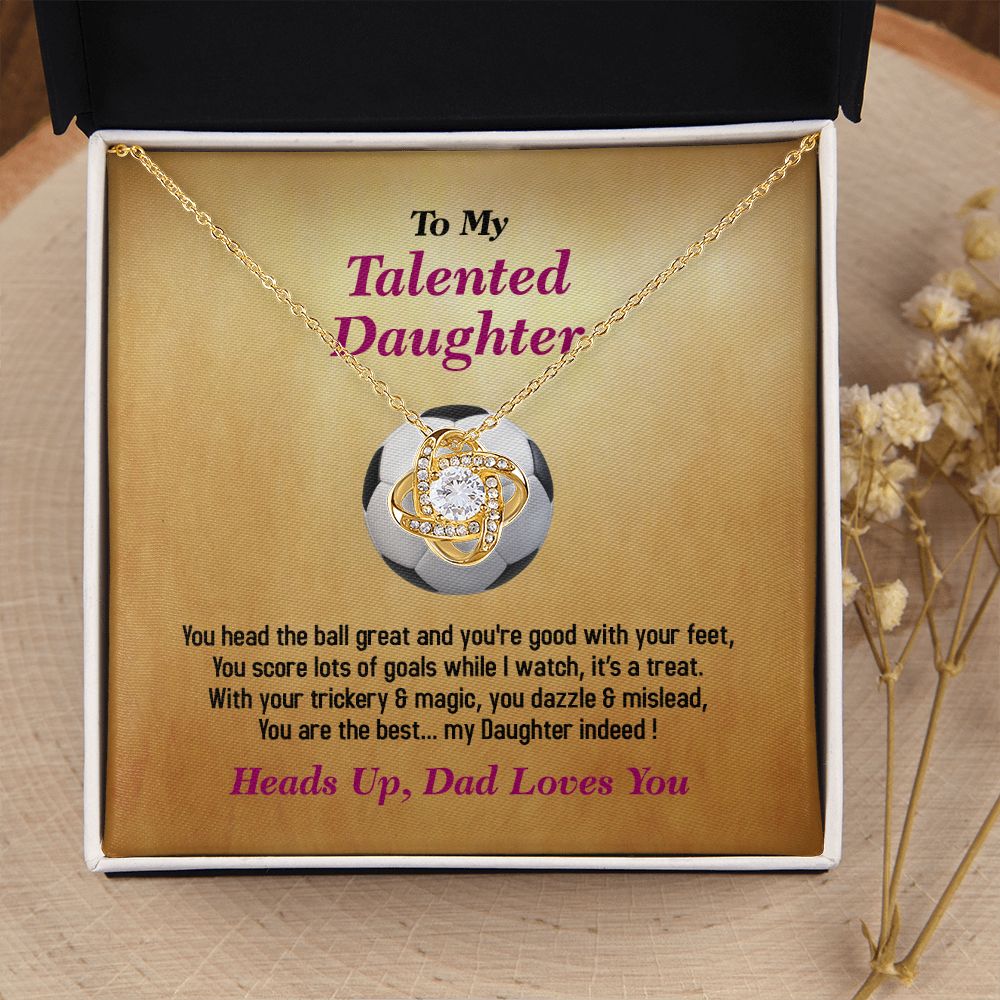 To My Talented Daughter, Love Knot Necklace, Jewelry Gift - YERTIZZ.COM