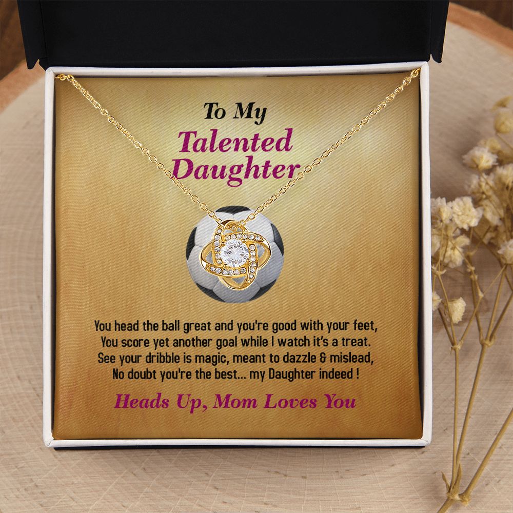To My Talented Daughter, Love Knot Necklace, Jewelry Gift - YERTIZZ.COM