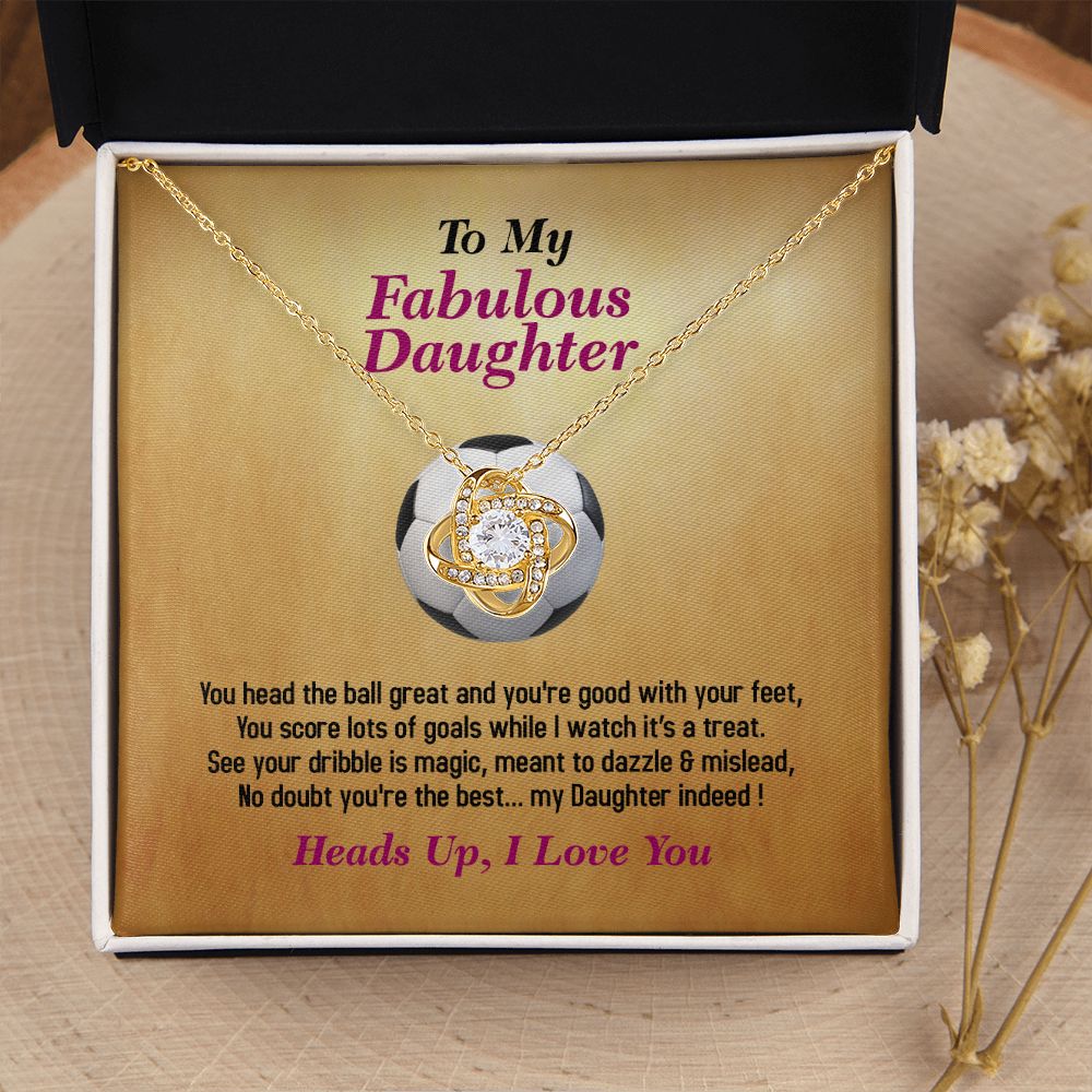To My Fabulous Daughter-I Love You, Love Knot Necklace, Jewelry Gift - YERTIZZ.COM