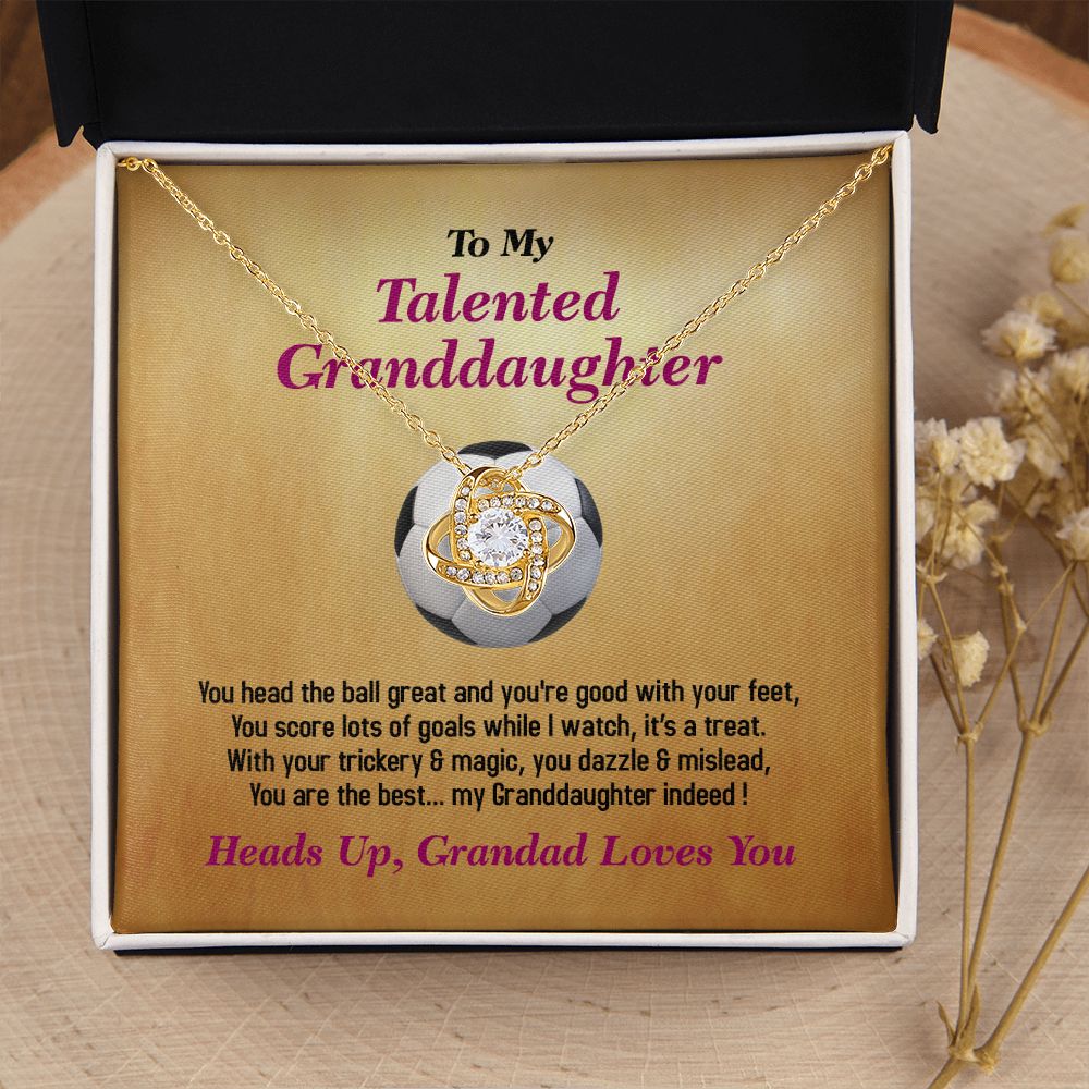 To My Talented_Granddaughter, Love Knot Necklace, Jewelry Gift - YERTIZZ.COM