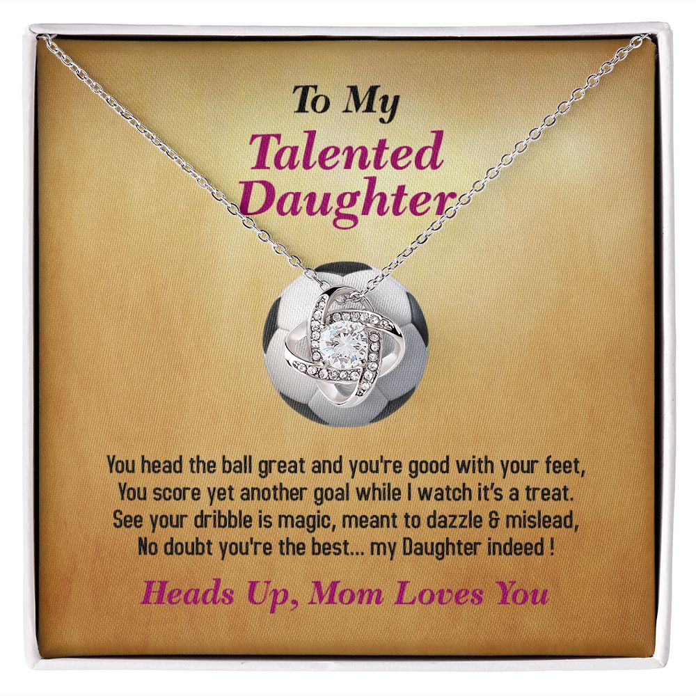 To My Talented Daughter, Love Knot Necklace, Jewelry Gift - YERTIZZ.COM