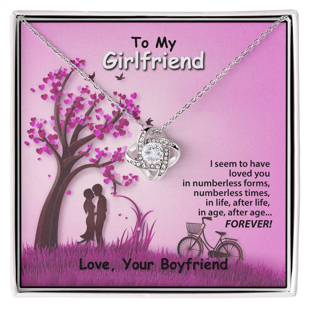 Love Knot Necklace, Valentines, Jewelry Gift, To Girlfriend - YERTIZZ.COM