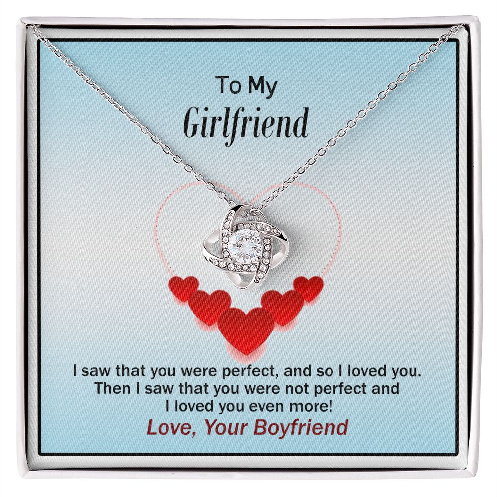 Love Knot Necklace, Valentines, Jewelry Gift, To My Girlfriend - YERTIZZ.COM
