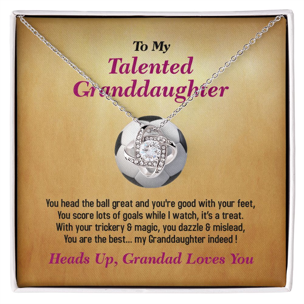 To My Talented_Granddaughter, Love Knot Necklace, Jewelry Gift - YERTIZZ.COM