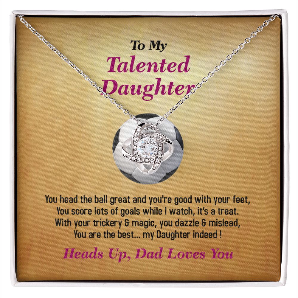 To My Talented Daughter, Love Knot Necklace, Jewelry Gift - YERTIZZ.COM